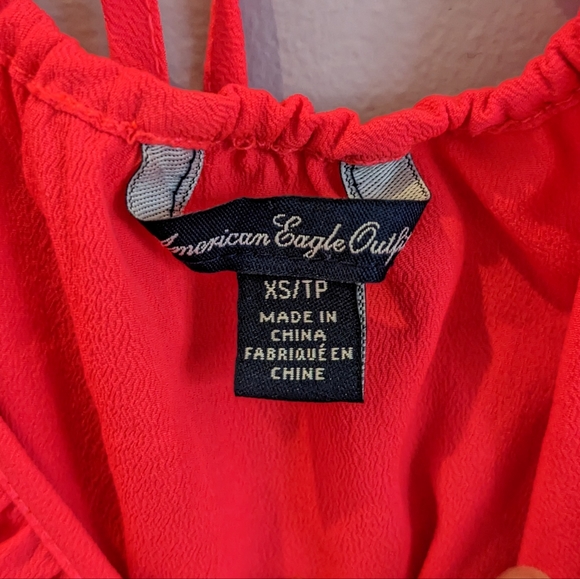 AMERICAN EAGLE Hot Neon Pink Mini Dress size XS - Picture 4 of 8